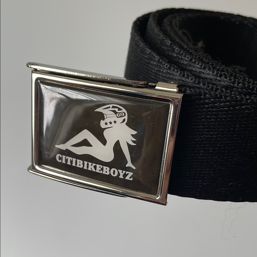 Citibikeboyz Black Belt with Silver Buckle brand new